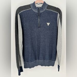 Guess Men's Quarter Zip Pullover Sweater